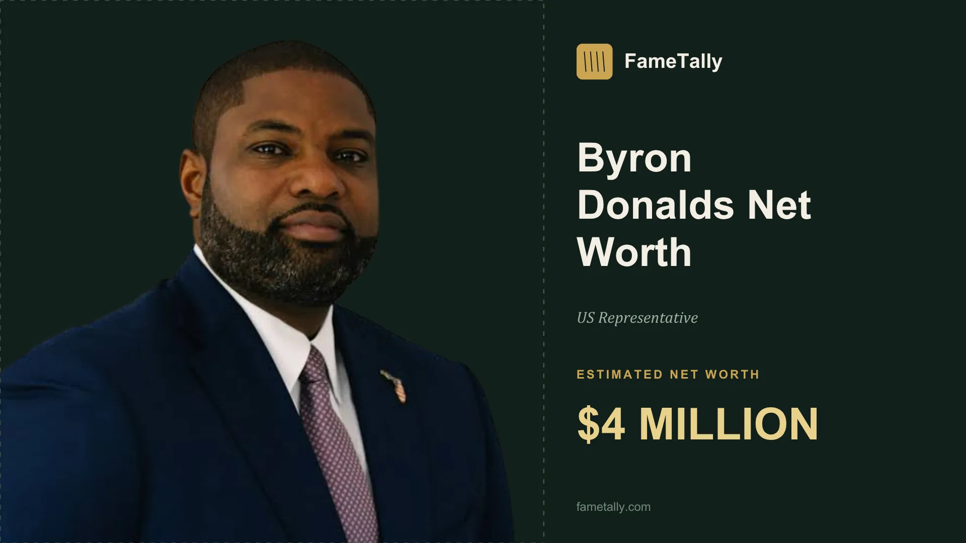Byron Donalds net worth 2026, US Representative
