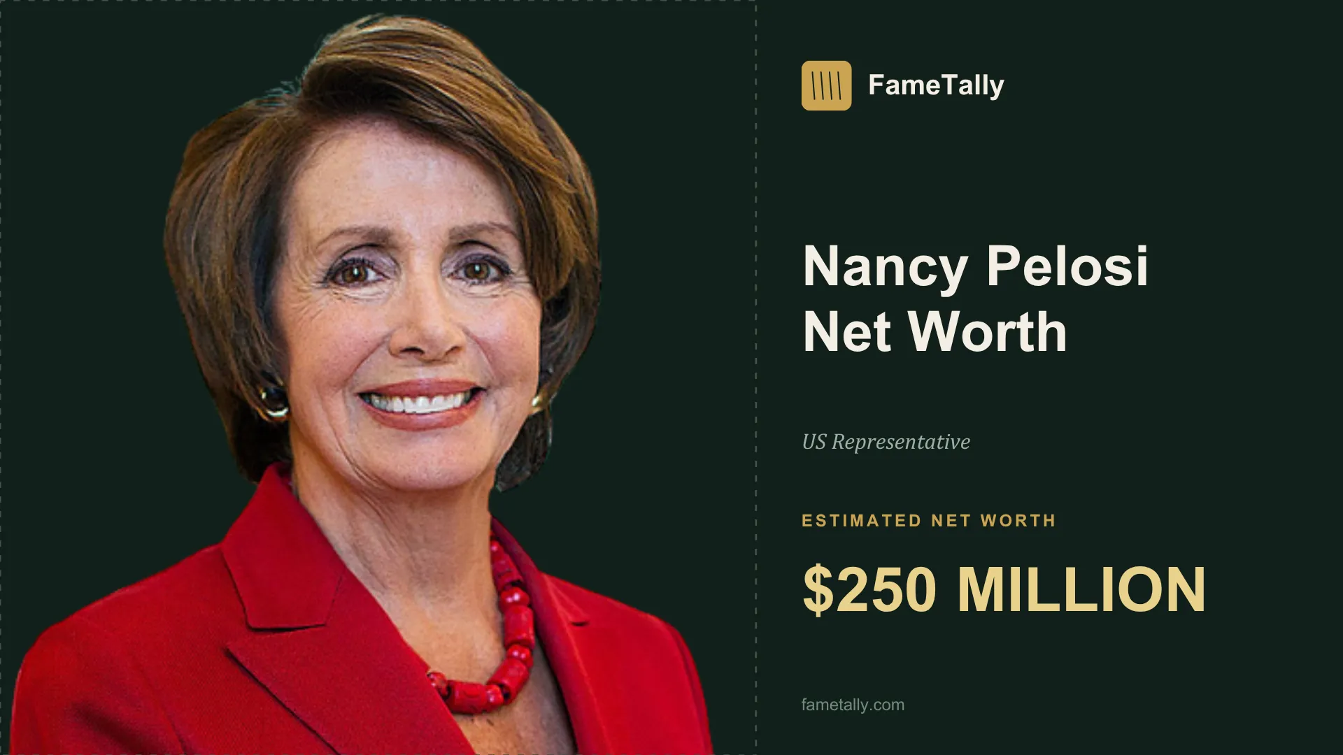 Nancy Pelosi net worth 2026, US Representative